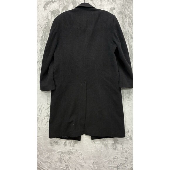 Men's Silver Cloud Cashmere Wool Italian Dark Gray Full Length Overcoat 42R - Picture 8 of 8